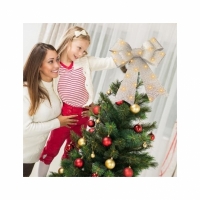 Funda mare cu sclipici si LED, 40 x 30 cm, argintiu, Vivo CRB-SILVER